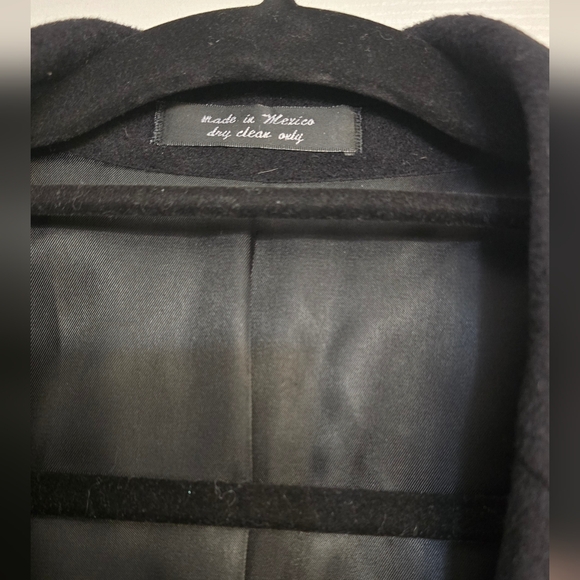 Chaps Ralph Lauren 70% Wool & 30% Cashmere Full Length Coat in Black Sized 46R - Picture 6 of 14